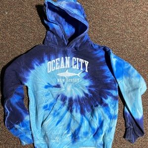 Ocean city NJ tie dyed hoodie kids xl
